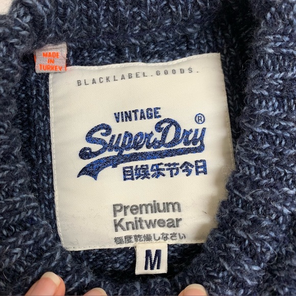 Superdry Navy Blue Crewneck Sweater - Picture 9 of 15